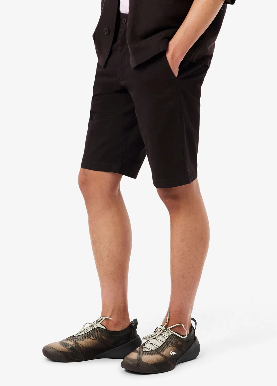 Бермуды slim fit Lacoste, brown — фото 3