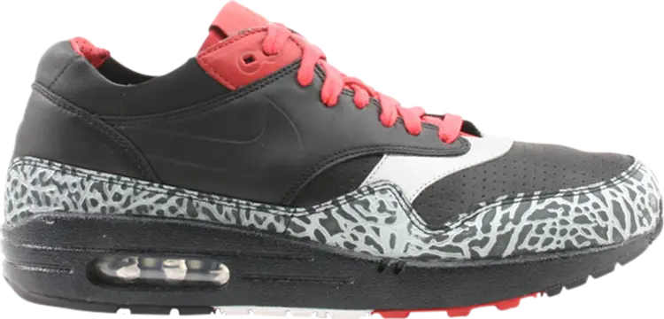 

Кроссовки Nike Air Max 1 NL Premium 'Elephant Print - Black Varsity Red', черный