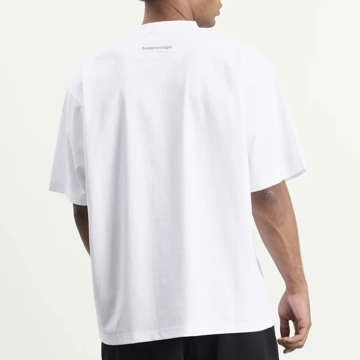Футболка с принтом Logo Balenciaga, White — фото 3