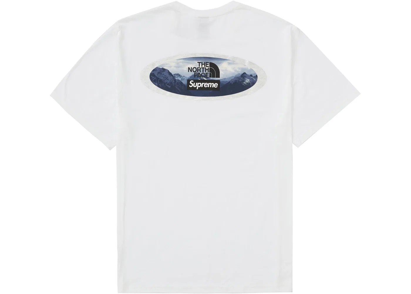 Мужская футболка с принтом Mountains Supreme, The North Face, White