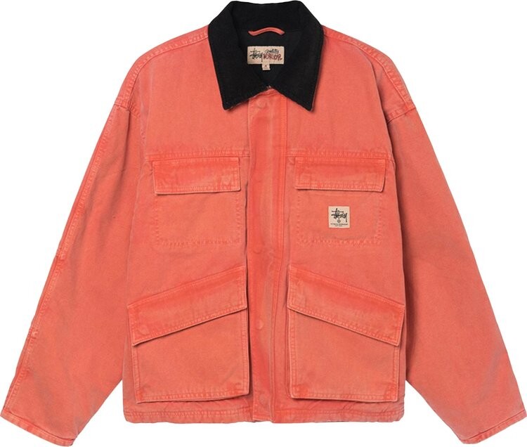 

Куртка Stussy Washed Canvas Shop Jacket 'Orange', оранжевый
