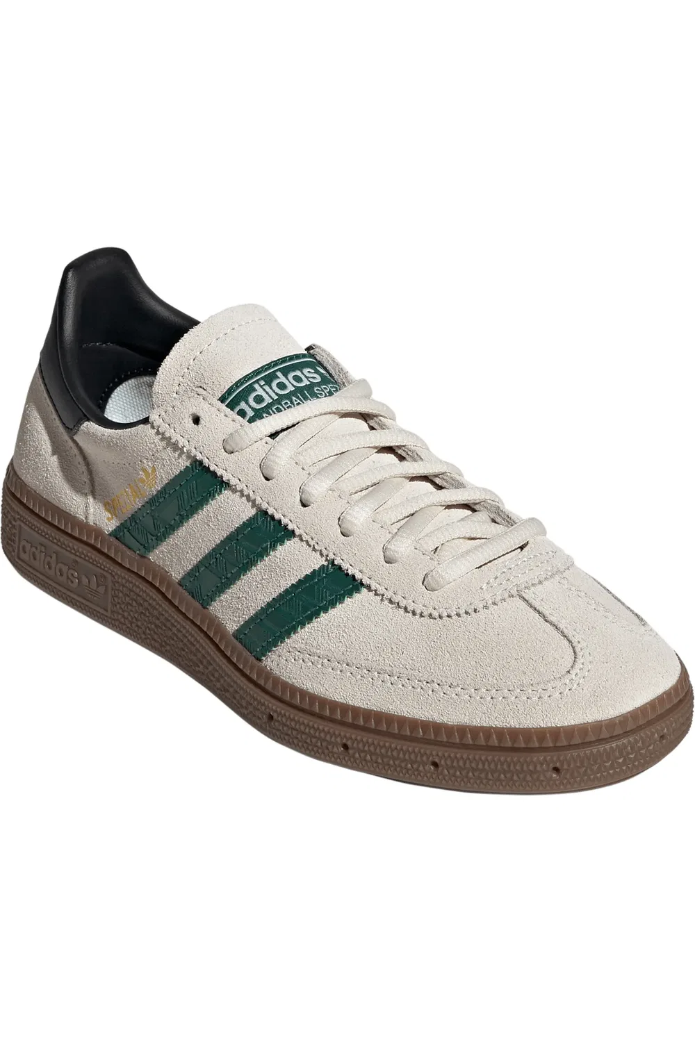 Кроссовки детские спортивные Handball Spezial adidas, Off White/Green/Gum