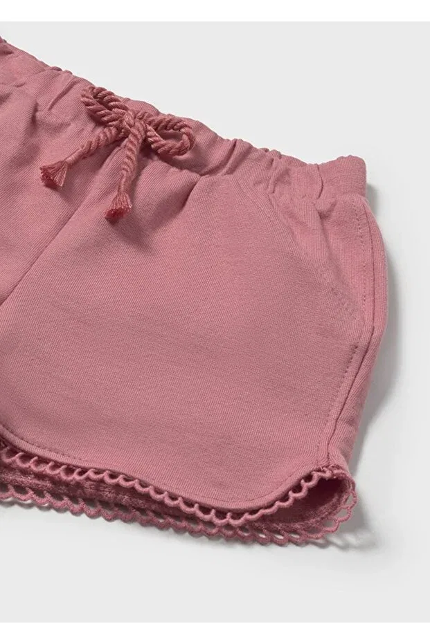 Детские шорты для девочек хлопковые 603 colorete Mayoral, Pink — фото 3
