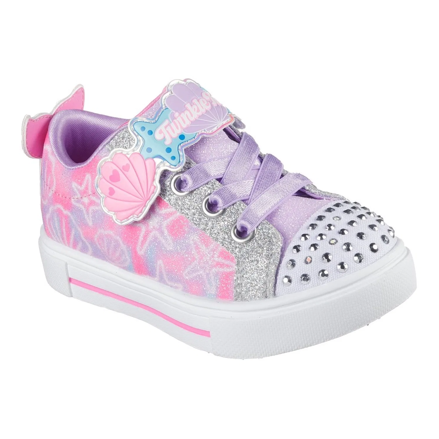 Детские кроссовки с подсветкой Skechers Twinkle Sparks Lights, Lavender Multi