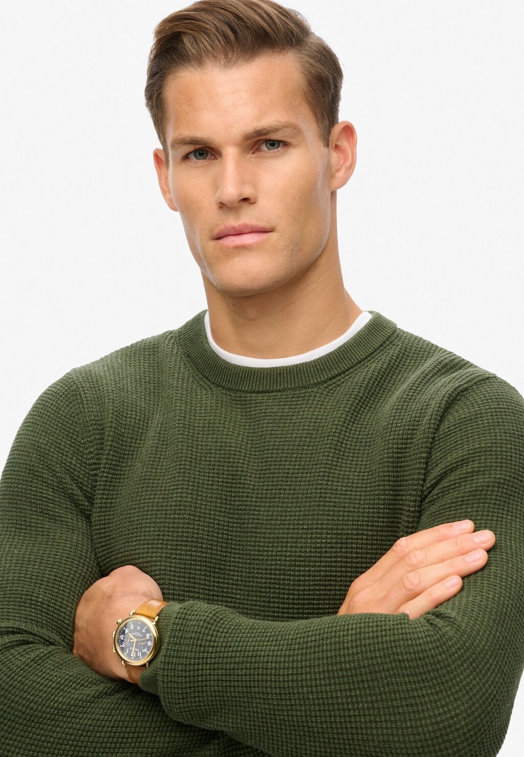 

Джемпер TEXTURED CREW Superdry, зеленый