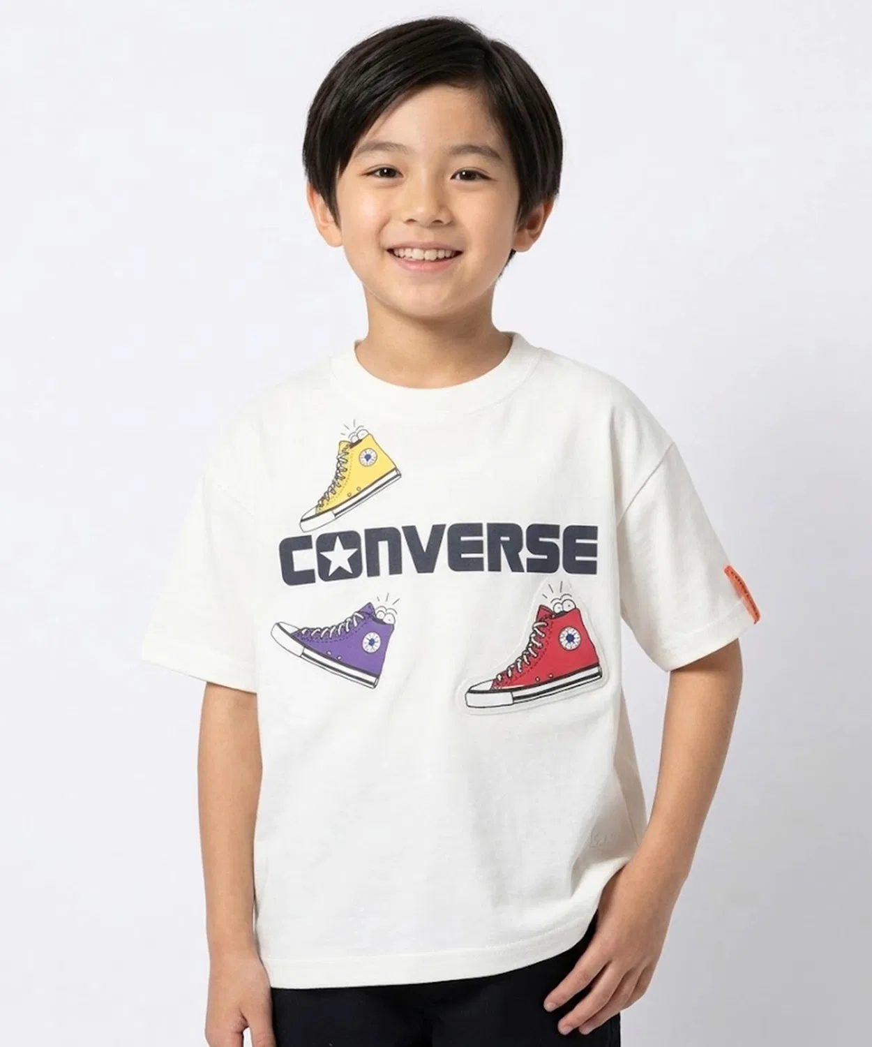 Детская футболка с аппликацией Converse Wide T-Shirt CONVERSE, Off White