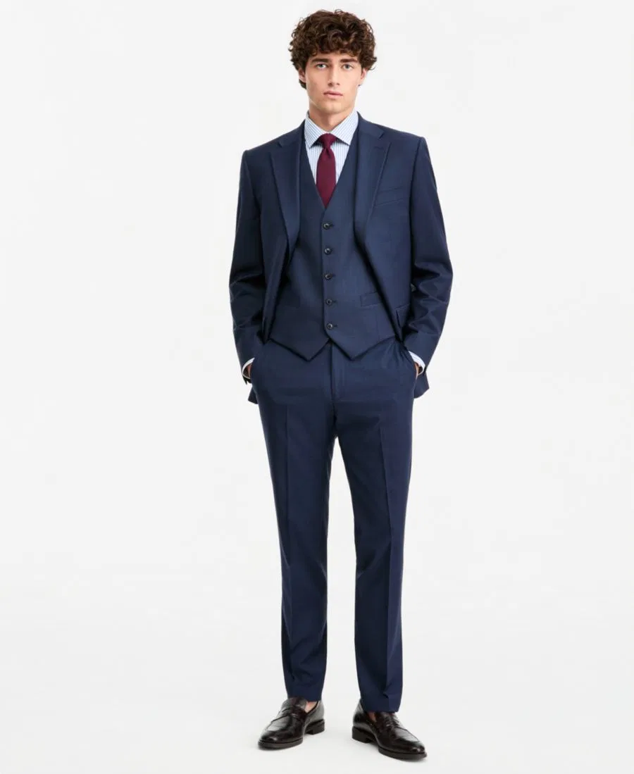 Костюм-тройка мужской с жилетом, Modern Fit Tommy Hilfiger, Blue — фото 2