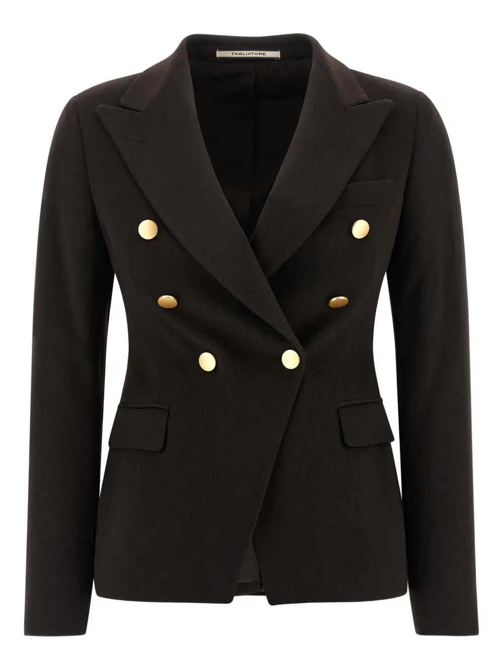 

Двубортный пиджак из кашемира Tagliatore, коричневый