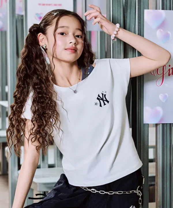 Футболка с имитацией слоев, Street Girls, Mlb Kids, белый