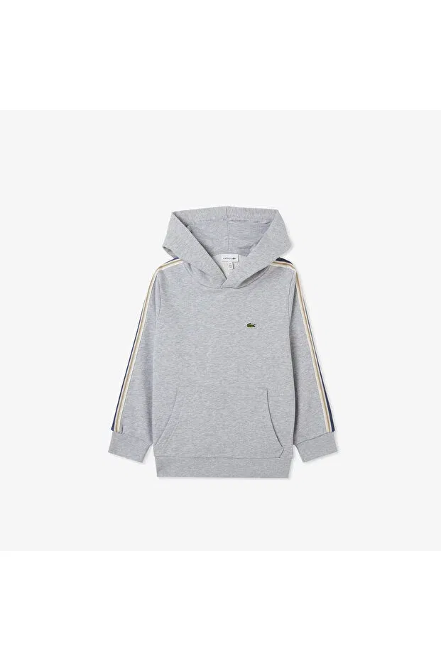 Детское худи для девочек с цветным блоком Lacoste, Cca-Grey