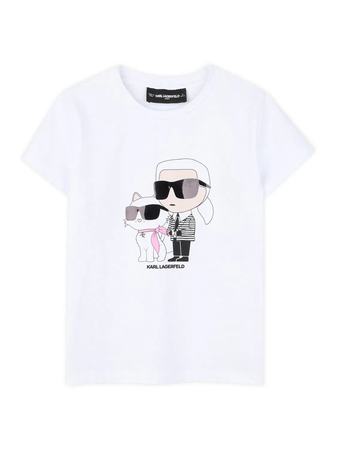 Футболка стандартного кроя для девочки Karl Lagerfeld Kids, белый — фото 2