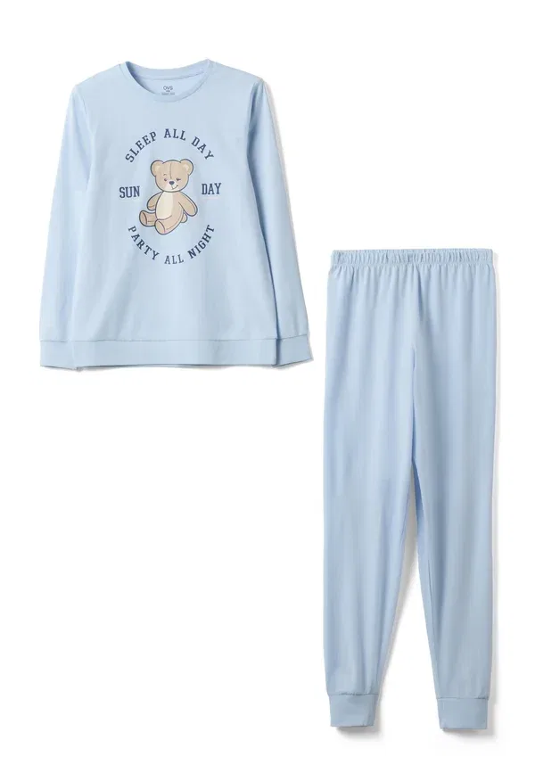 Комплект пижамный из хлопка Set Ovs, Light Blue, светло-голубой
