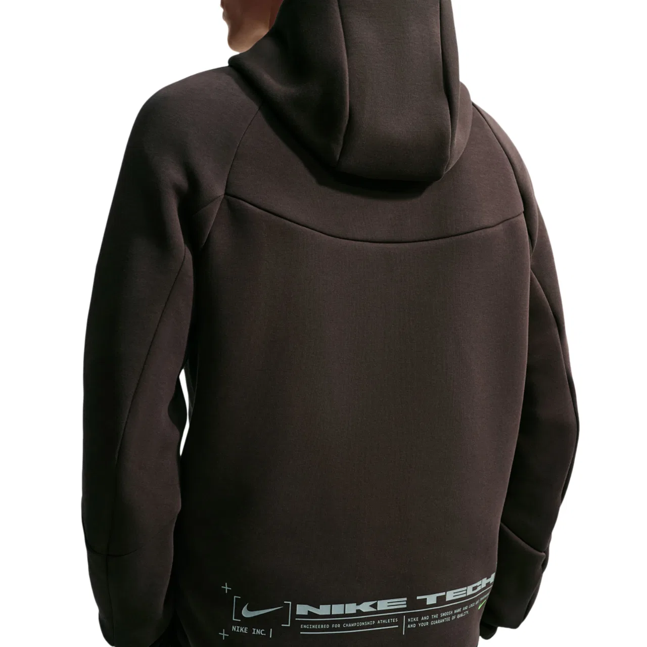Мужское худи с капюшоном и молнией Therma-FIT, модель Windrunner, Nike, Brown/Black — фото 2