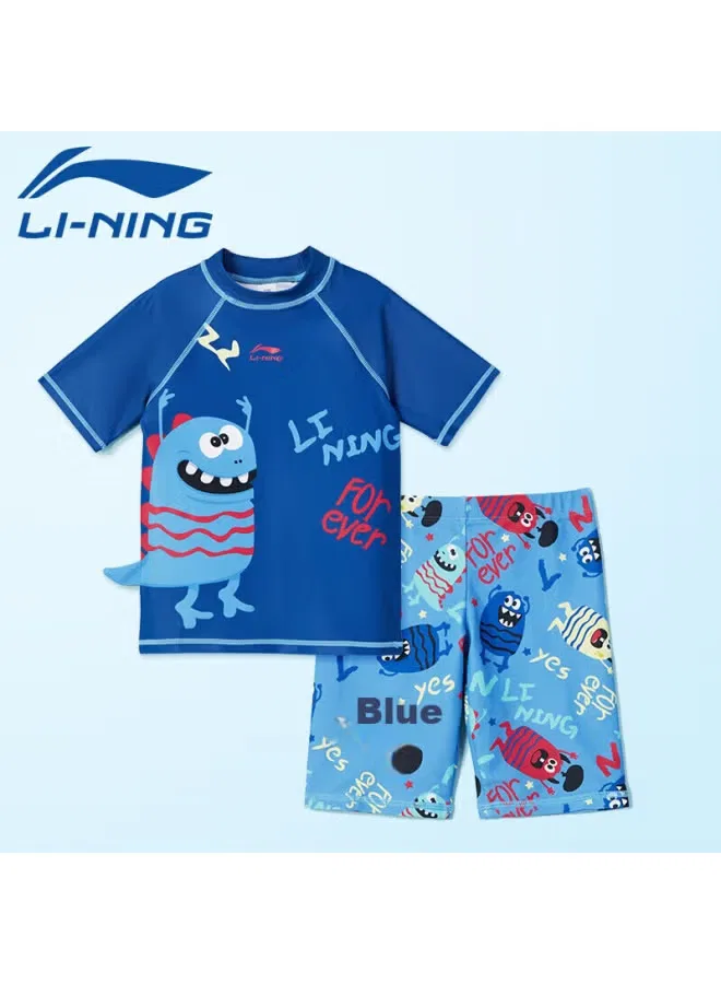 Купальный комплект для плавания с защитой от солнца 528 Li-Ning, синий