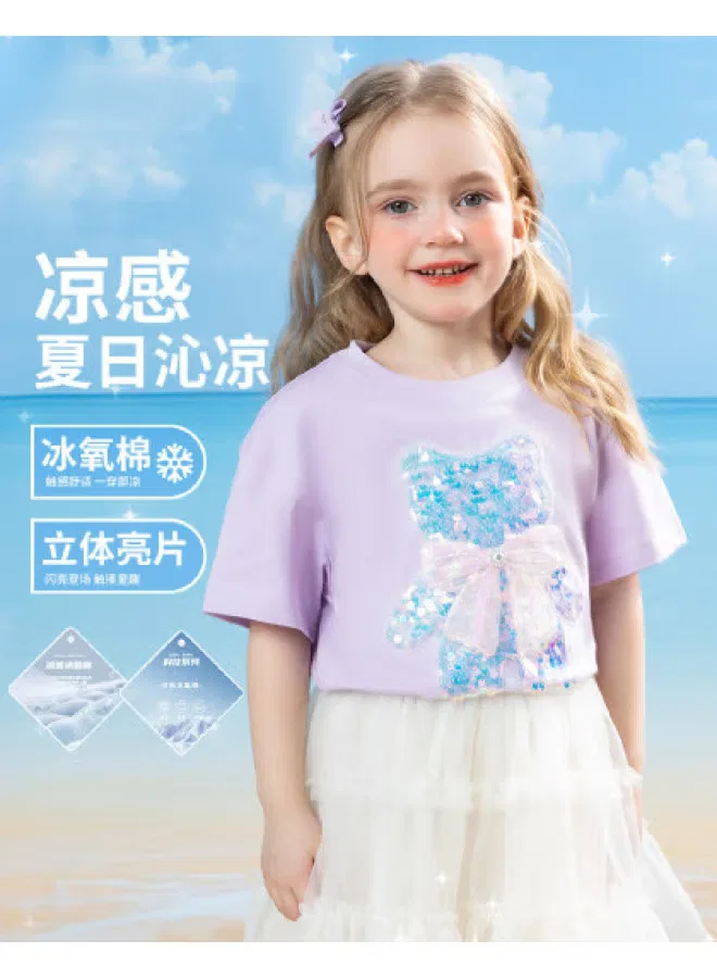 Футболка с коротким рукавом свободная Bornbay, фиолетовый