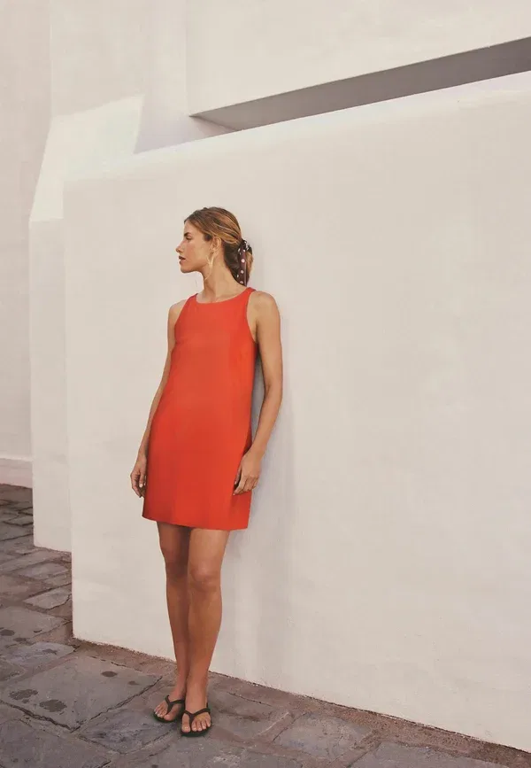 Платье хлопковое Regular Fit Jersey Shift Dress Next, Blood Orange