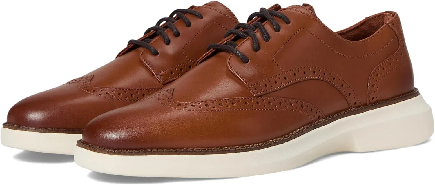 Мужские оксфорды Cole Haan Grand Shadowlite Wingtip Oxford, 2-British Tan Ivory