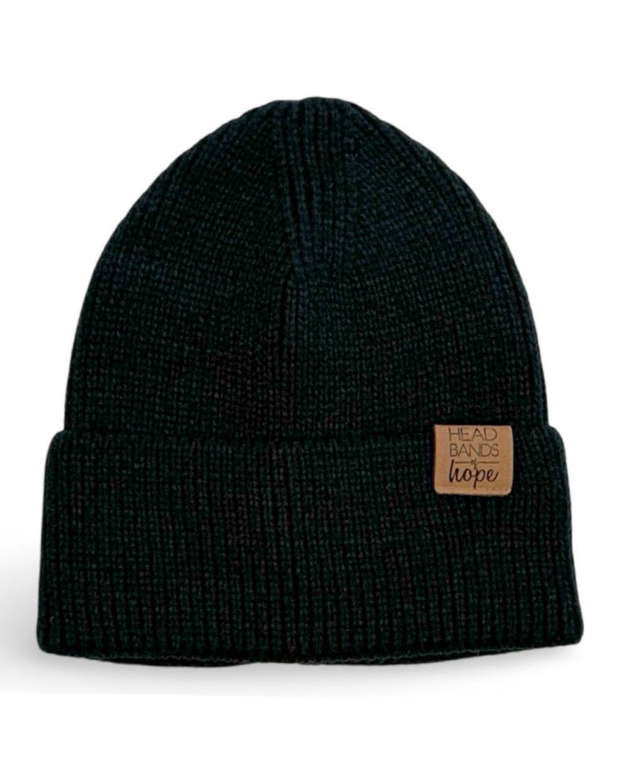 

Ребристая шапка-бини унисекс - черная Headbands of Hope, Black