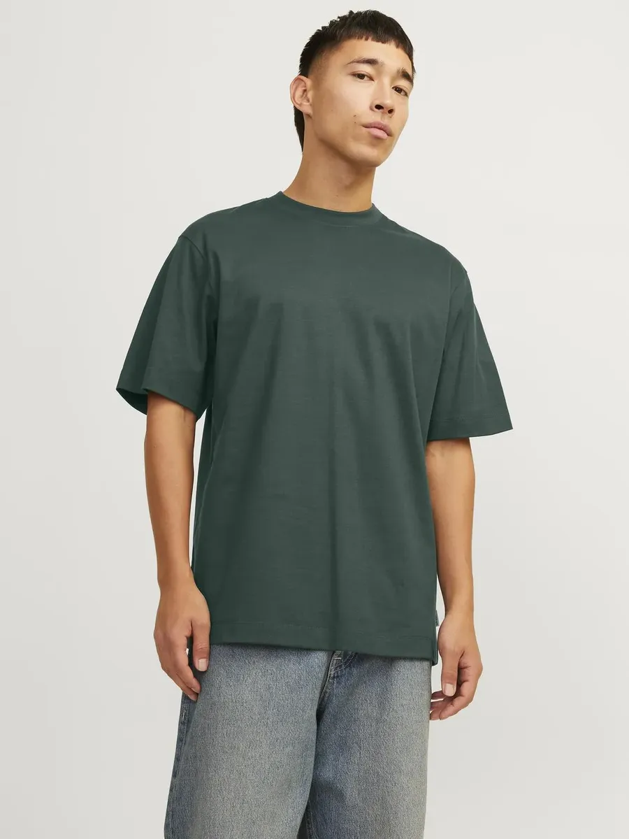 

Рубашка с круглым вырезом Jack & Jones "JJEURBAN EDGE TEE SS O-NECK NOOS", цвет Forest River