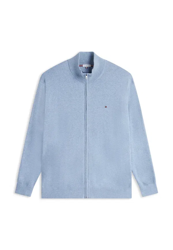 Кардиган на молнии Tommy Hilfiger, brisk blue heather, сине-голубой меланж — фото 4