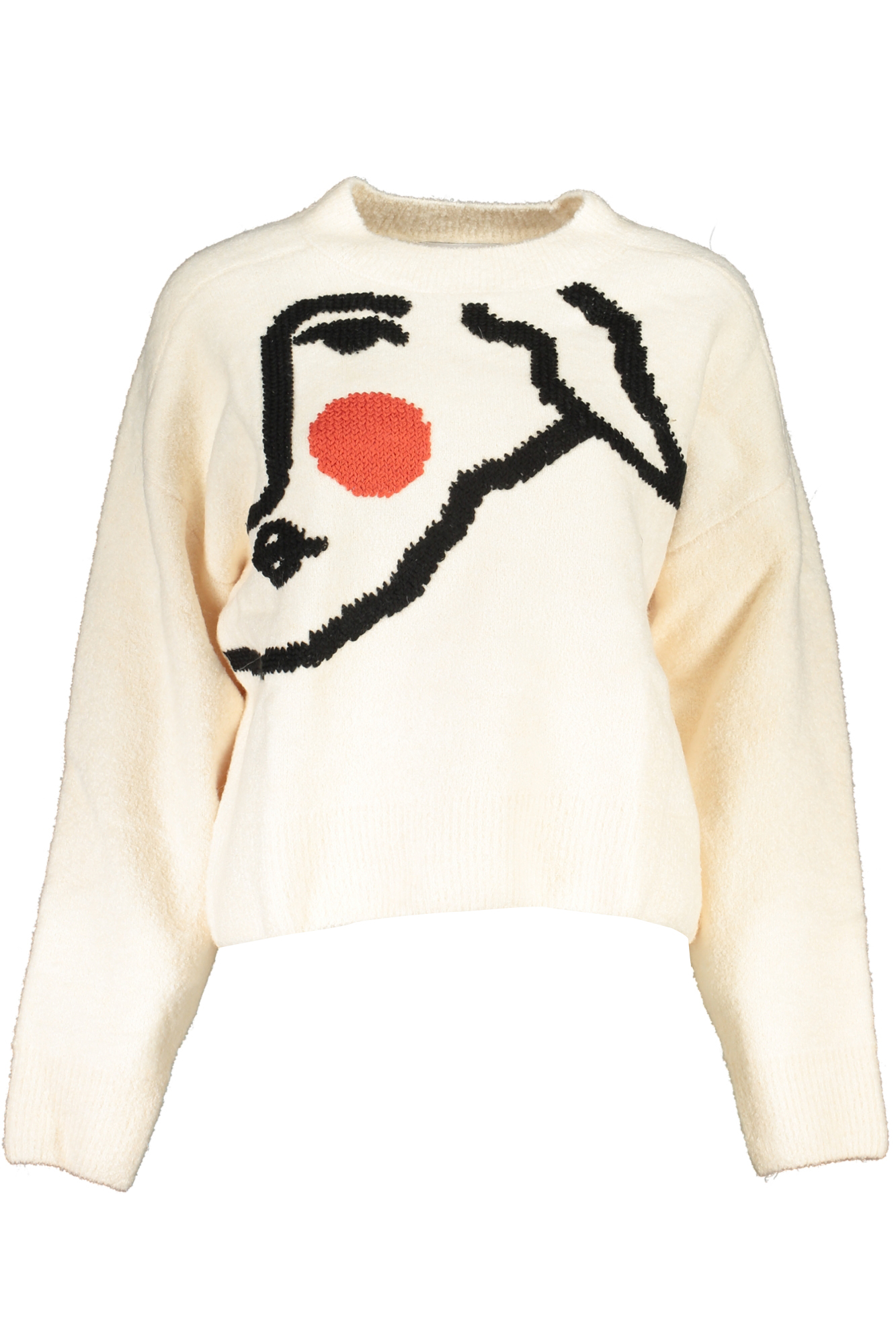 

Женский свитер Desigual с контрастным узором, белый