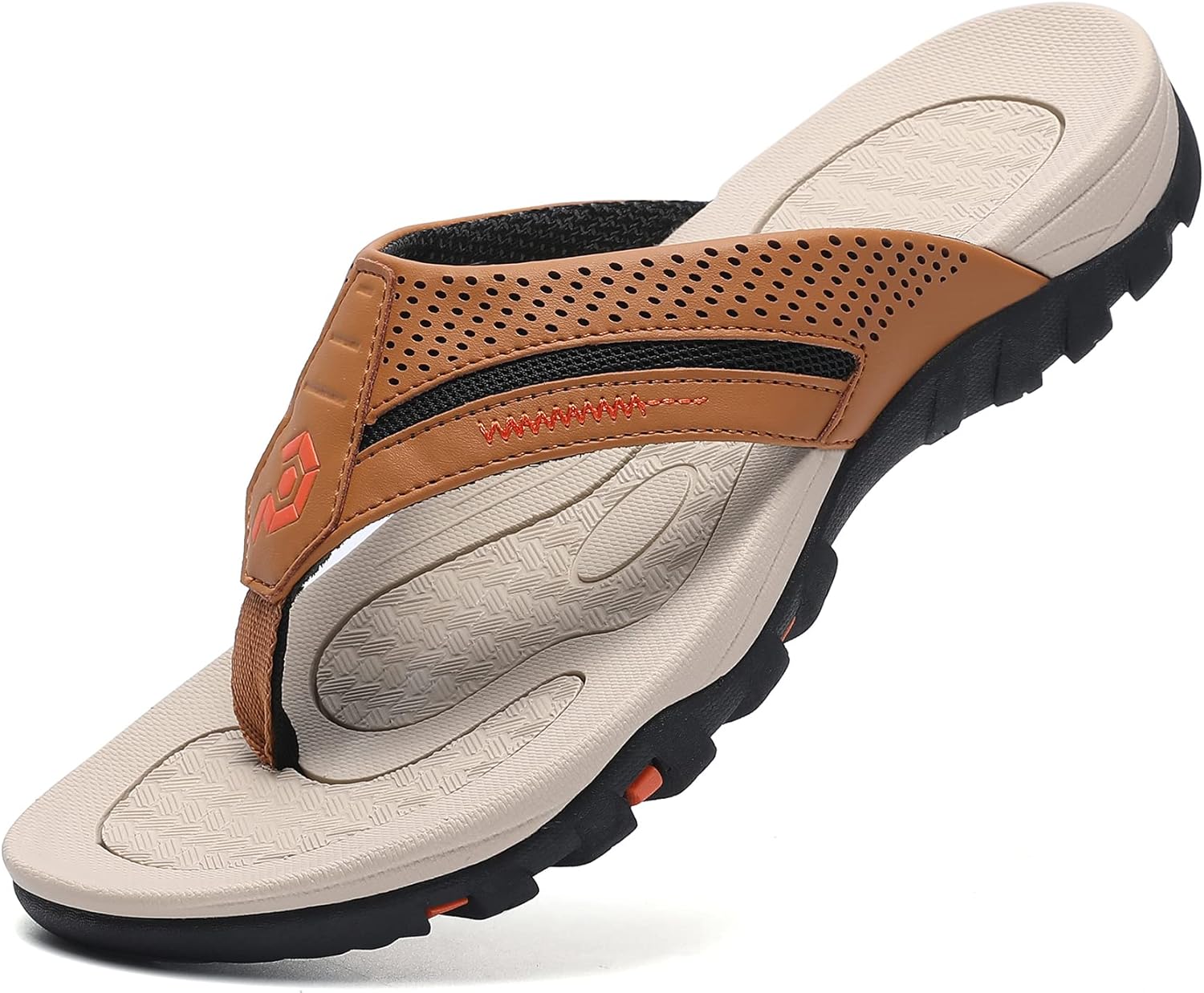 

Мужские шлепанцы, вьетнамки, прочные и удобные тапочки для пляжа Pulltop, хаки/бежевый