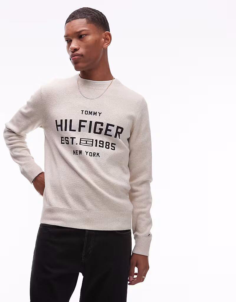 

Джемпер Tommy Hilfiger с логотипом университета бежевого цвета