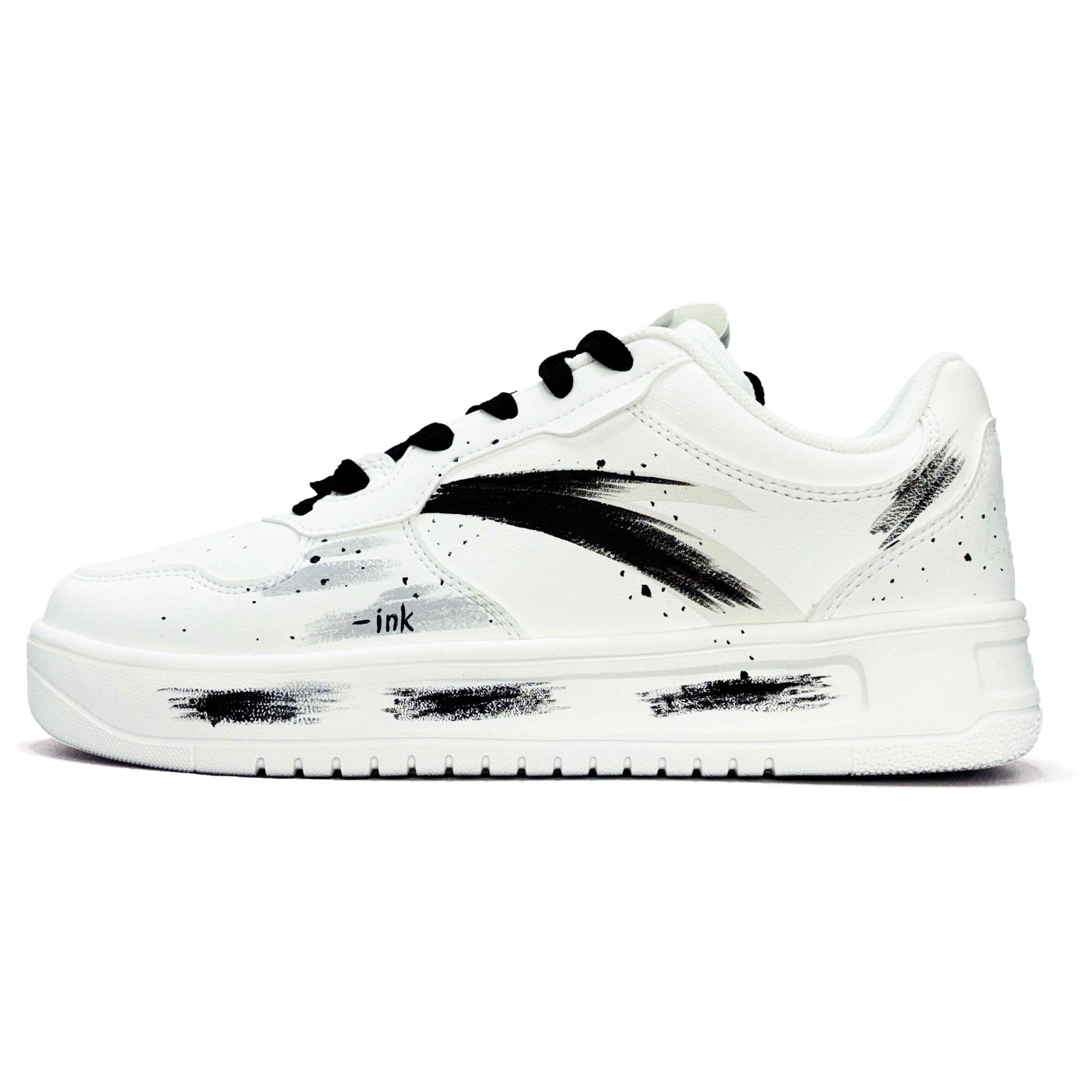 

Anta Удобные, амортизирующие, износостойкие, нескользящие низкие кроссовки для скейтбординга, унисекс, черный и белый