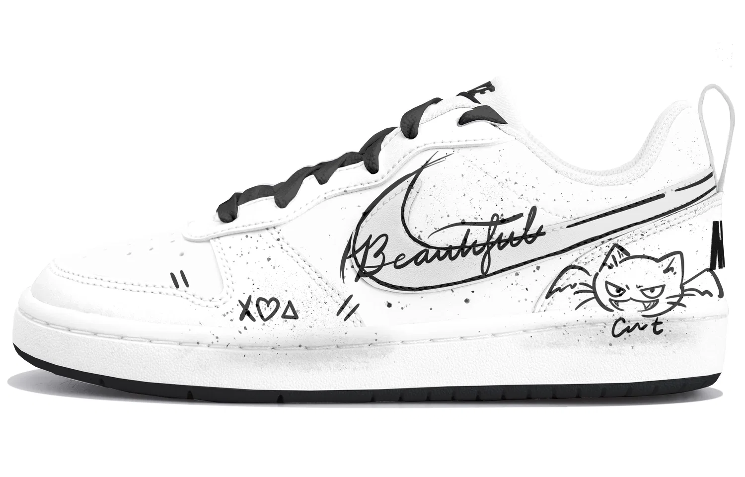 Кроссовки для скейтбординга Nike Court Borough Urban Chic Style для детей серые