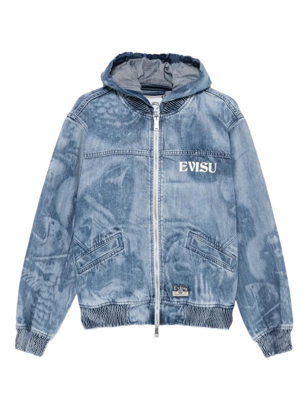 

Худи на молнии EVISU, синий