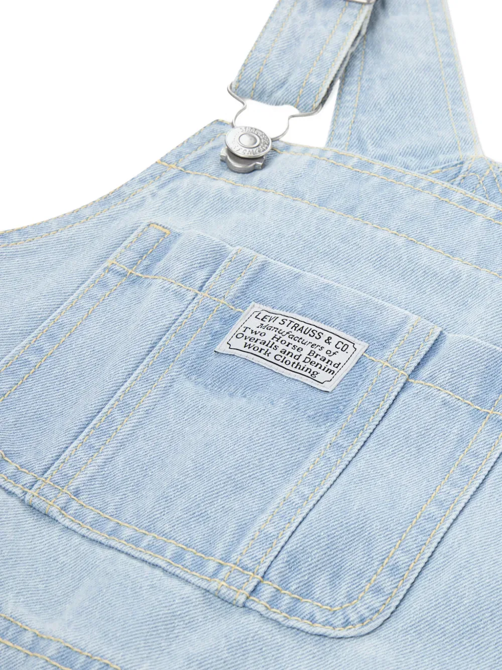 Джинсовый комбинезон с нагрудными карманами Levi'S Kids, синий — фото 3