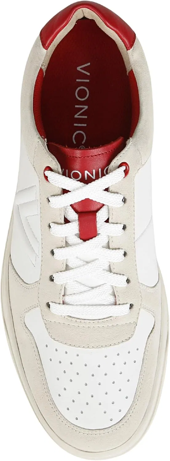 Кроссовки Vionic Lucas Court Men's Oxfords, 2-Cream White Red Leather — фото 2