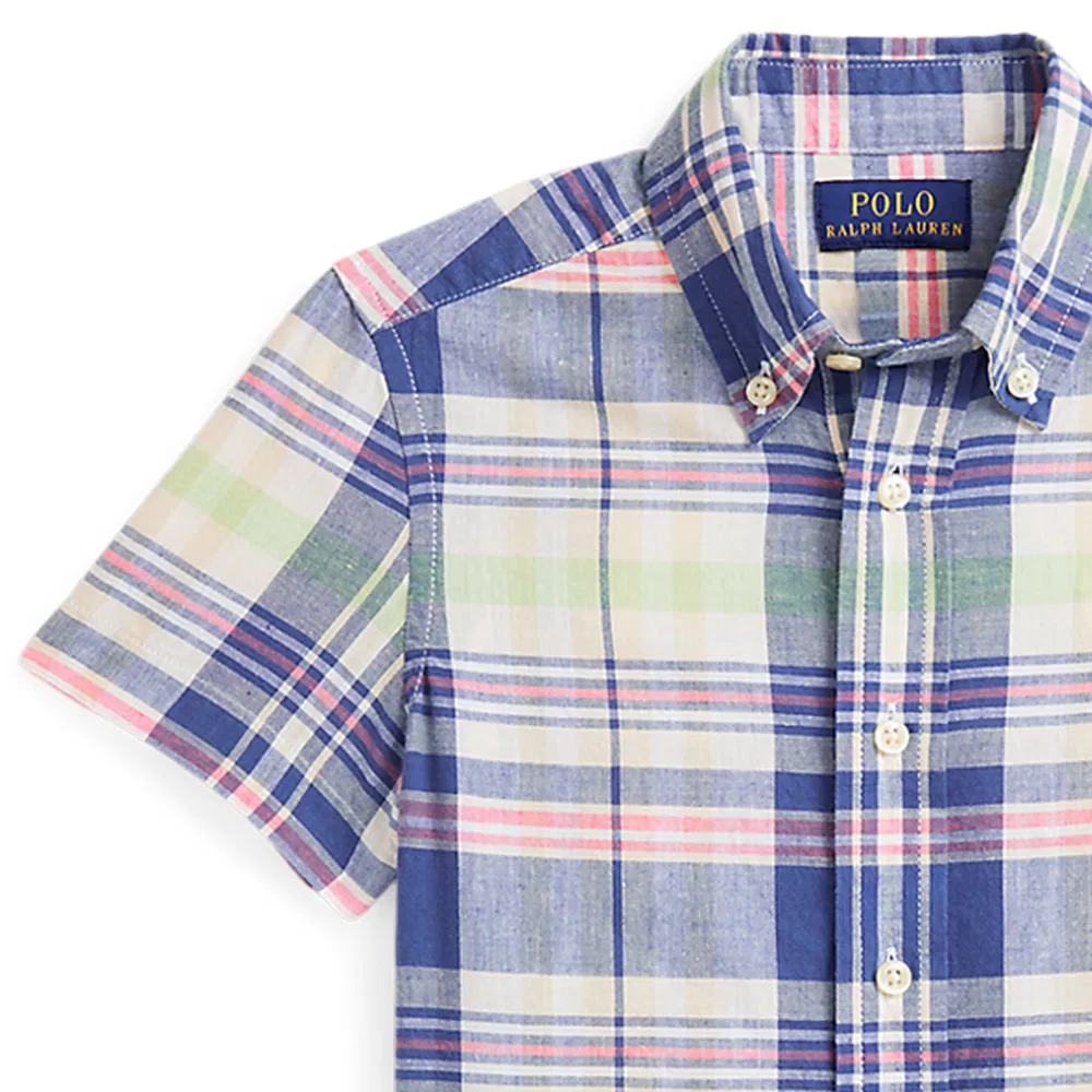 Рубашка синяя Polo Ralph Lauren детская — фото 4