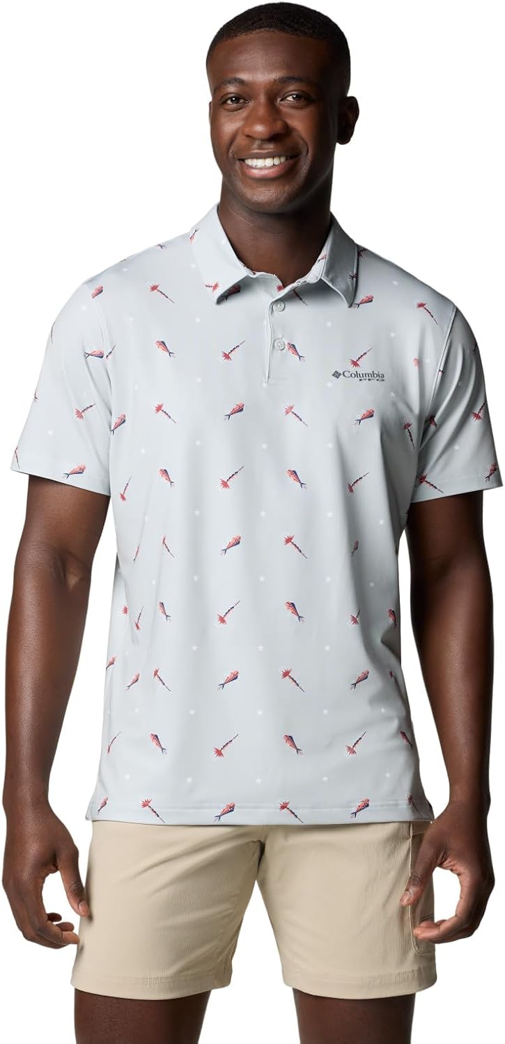 

Columbia мужская футболка-поло Super Slack Tide II Stretch, Cool Grey Starcast, Серый, Columbia мужская футболка-поло Super Slack Tide II Stretch, Cool Grey Starcast