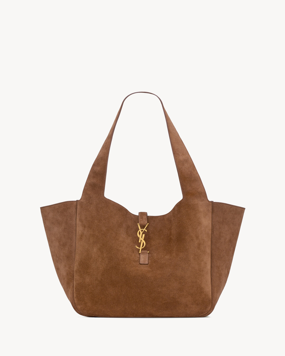 

Мягкая замшевая сумка-тоут Saint Laurent, коричневый