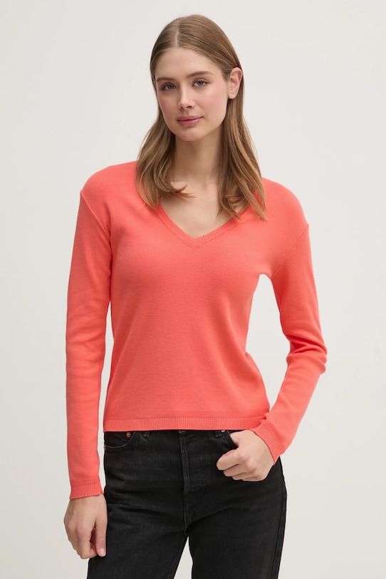 

Хлопковый свитер United Colors Of Benetton, оранжевый