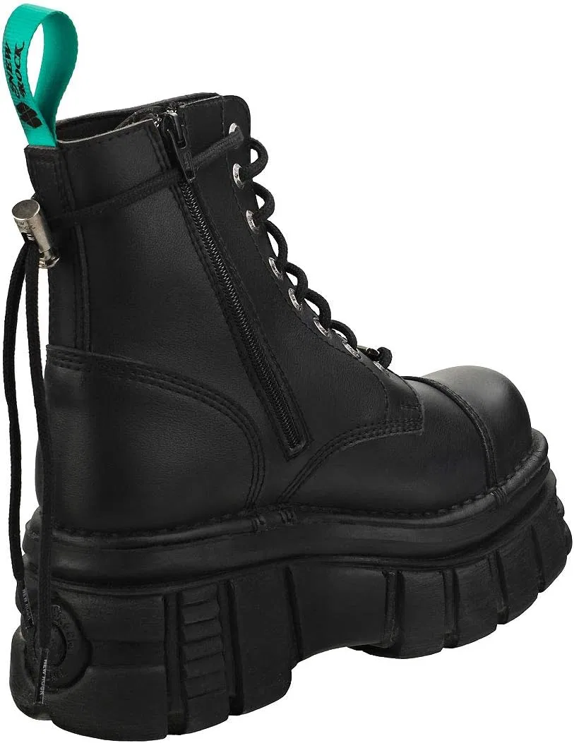 Ботинки New Rock Combat Vegan Unisex на платформе, Black — фото 2