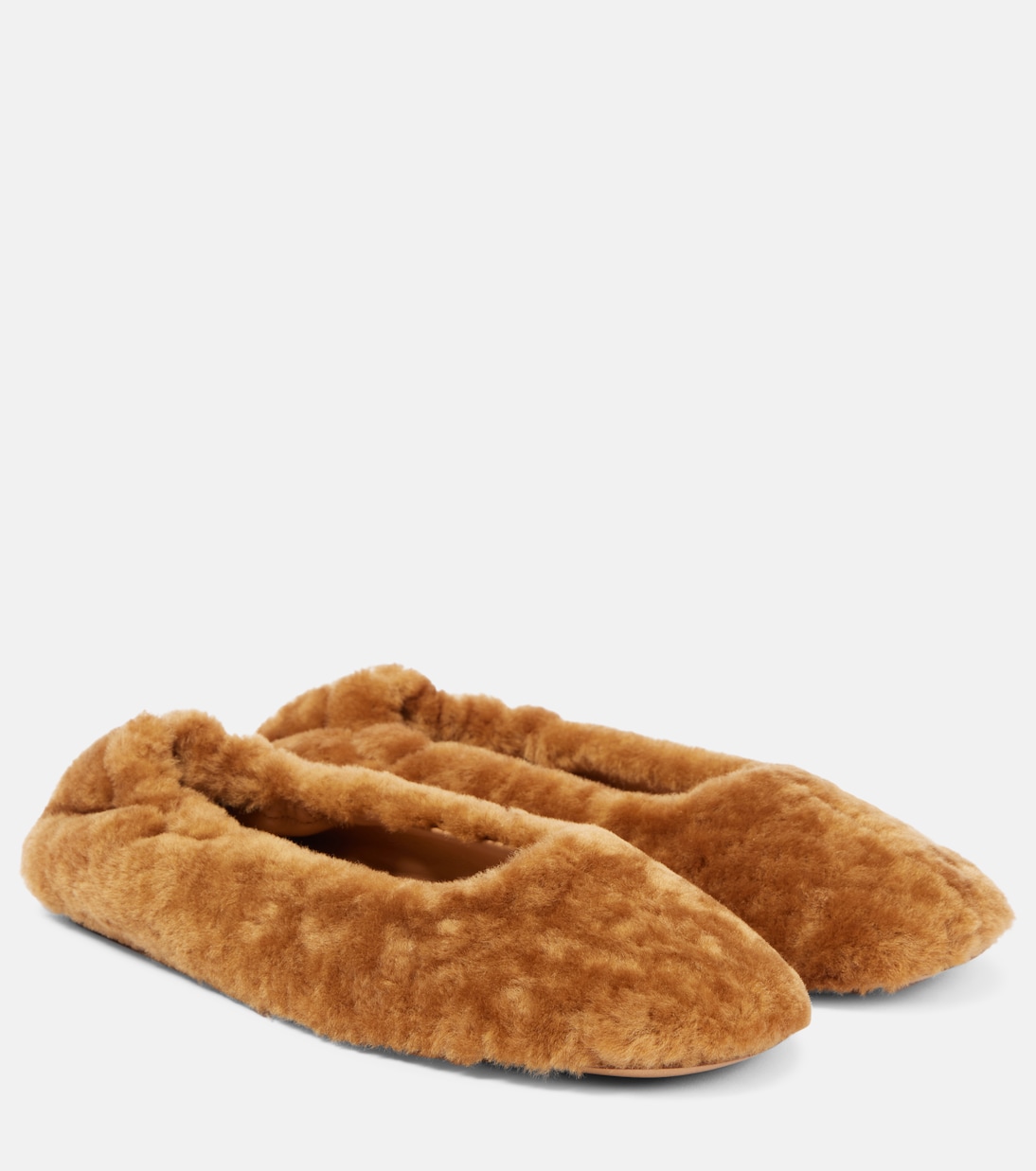 Балетки из овчины Dries Van Noten, желто-коричневый