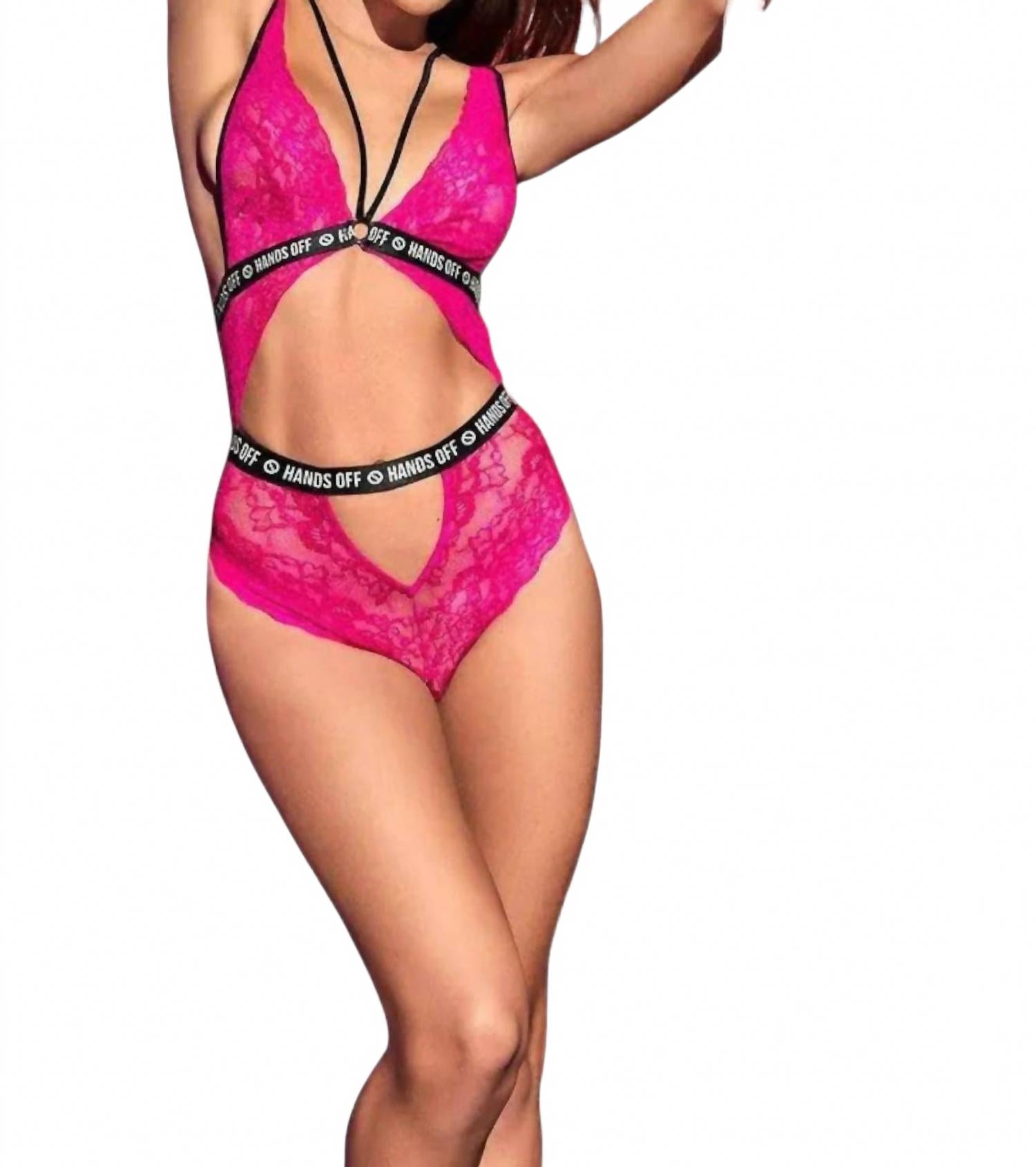 

Сексуальный боди с инъекциями в горячем розовом Mapale