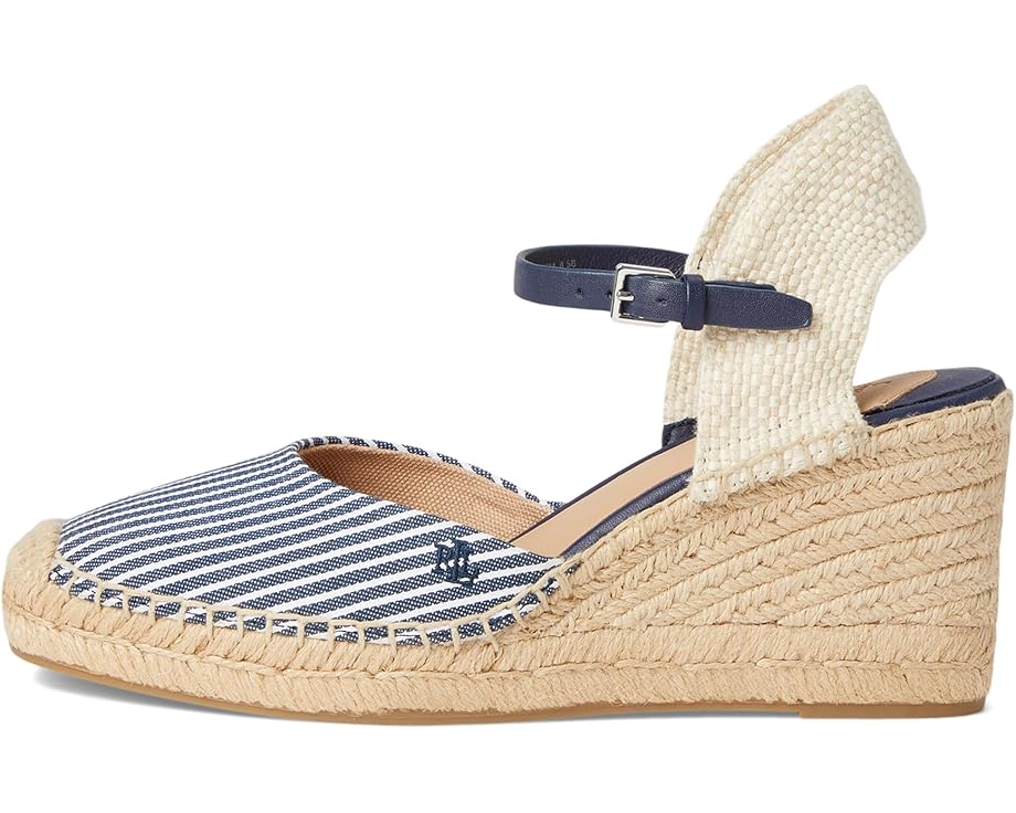 Туфли Lauren Ralph Lauren Robby Striped Canvas & Jute Espadrille, цвет Refined Navy/Natural/Refined Navy/Natural — фото 4
