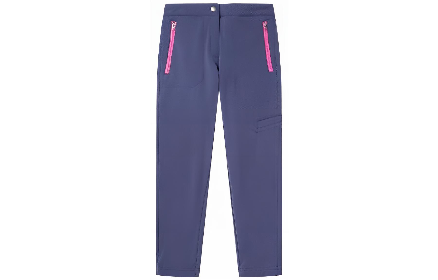 

Детские вязаные спортивные штаны Columbia, серо-фиолетовый