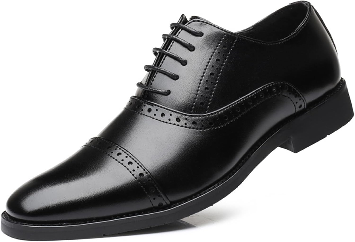 

Мужские классические туфли KYOESCAI, комфортные деловые броги, дерби с классической шнуровкой и оксфорд с крылами, черный