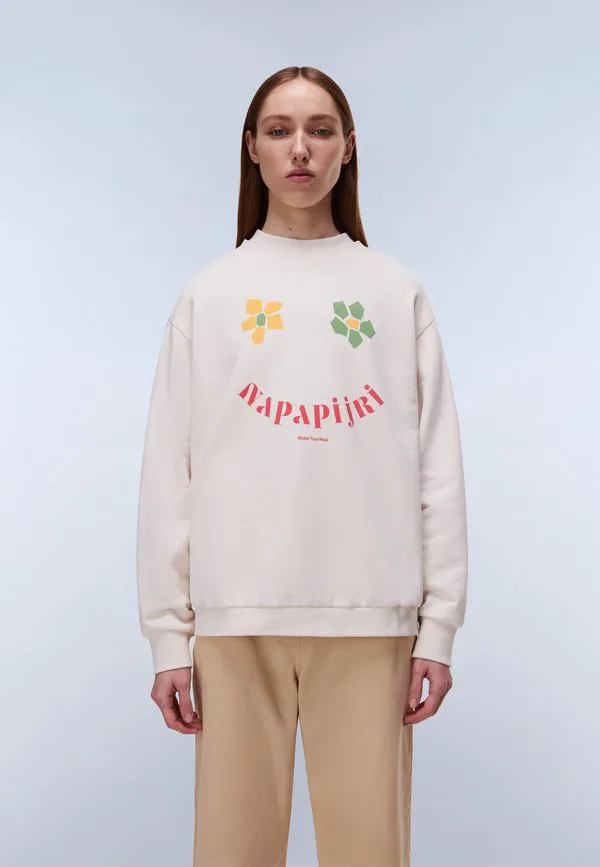 

Толстовка с изображением сурьмы Napapijri, White Whisper, Белый, Толстовка с изображением сурьмы Napapijri, White Whisper