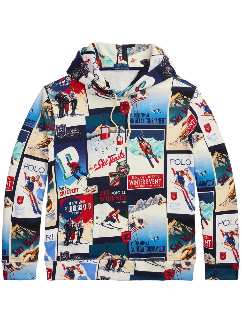 

Худи с принтом POLO RALPH LAUREN, синий
