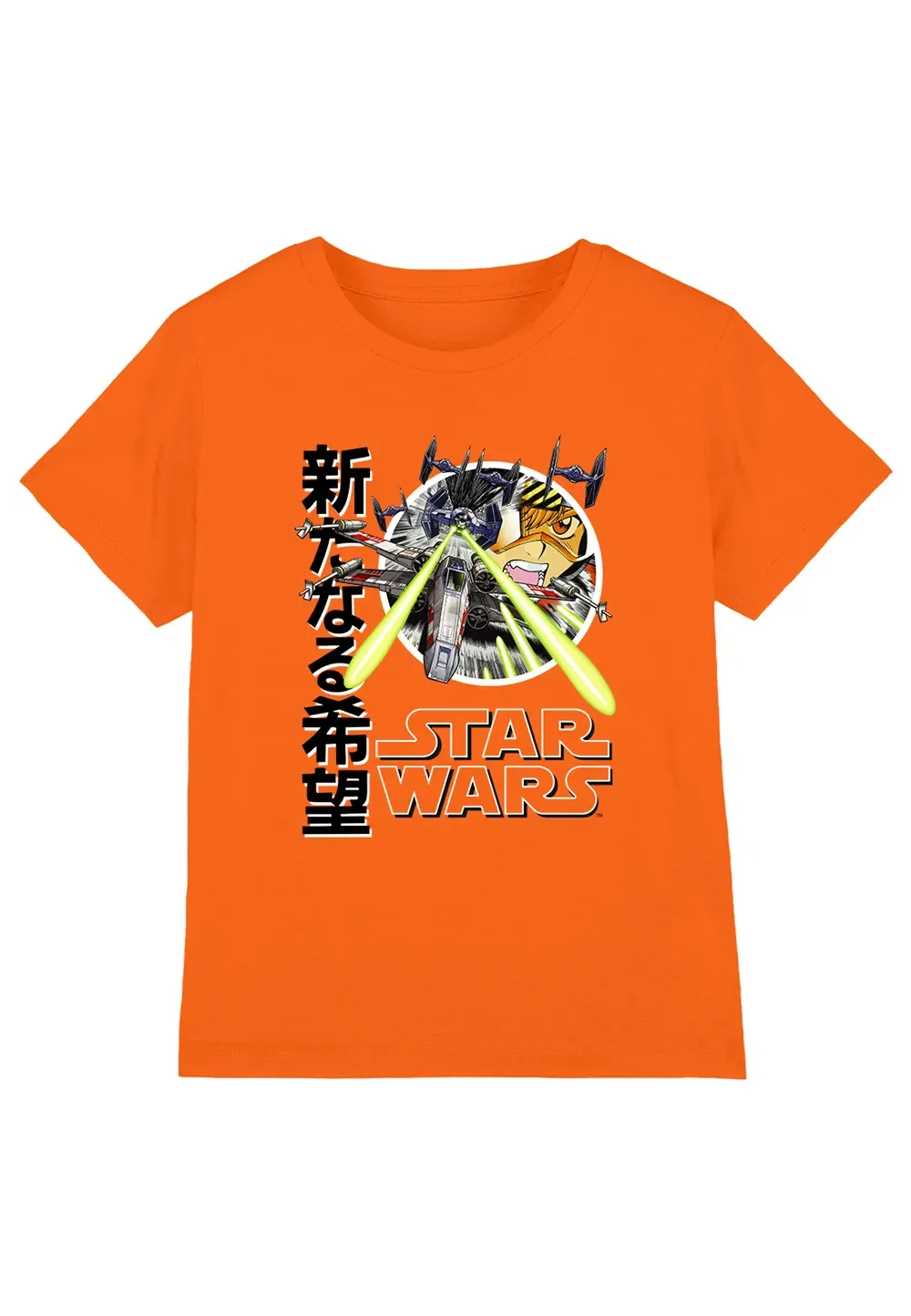 Детская футболка с принтом Anakin Manga X-Wing Fighter Pilot Star Wars, оранжевый