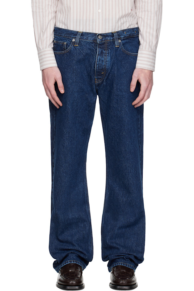 

Hope Свободные джинсы-клеш темно-синего цвета