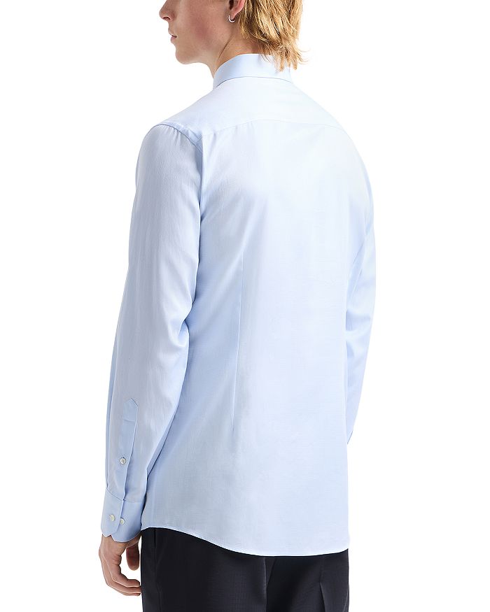 Нью-Йорк Сорочка Regular Fit с микроузором "шеврон" Emporio Armani, синий — фото 3