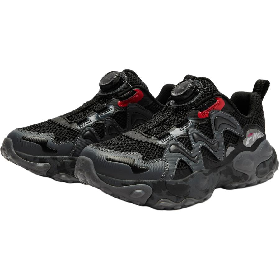 FILA KIDS Детские уличные кроссовки Dragon Carp с амортизацией, устойчивые к истиранию и дышащие, цвет black/shadow black gray — фото 4