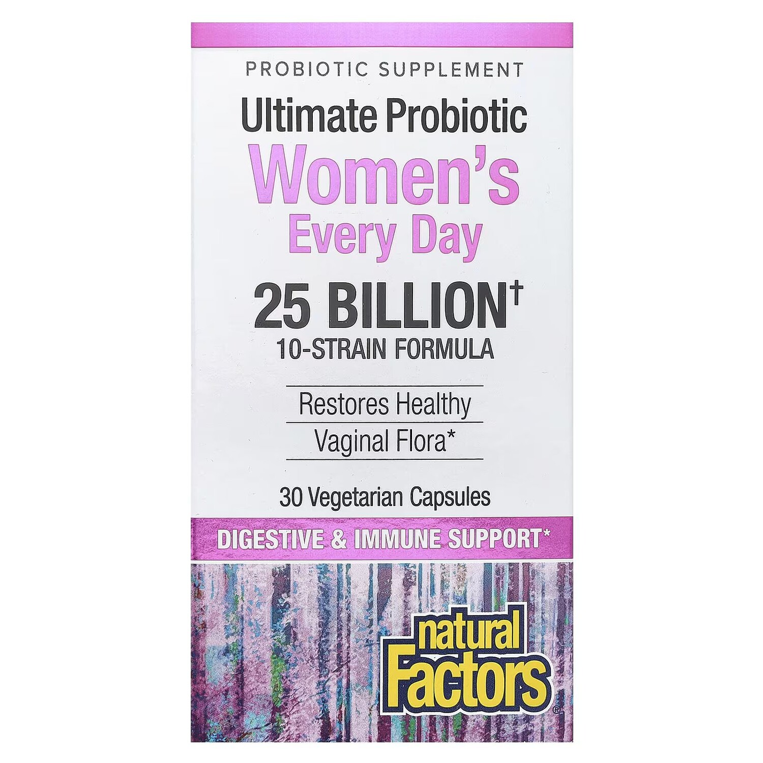 

Ultimate Probiotic для женщин на каждый день, 25 миллиардов, 30 вегетарианских капсул Natural Factors