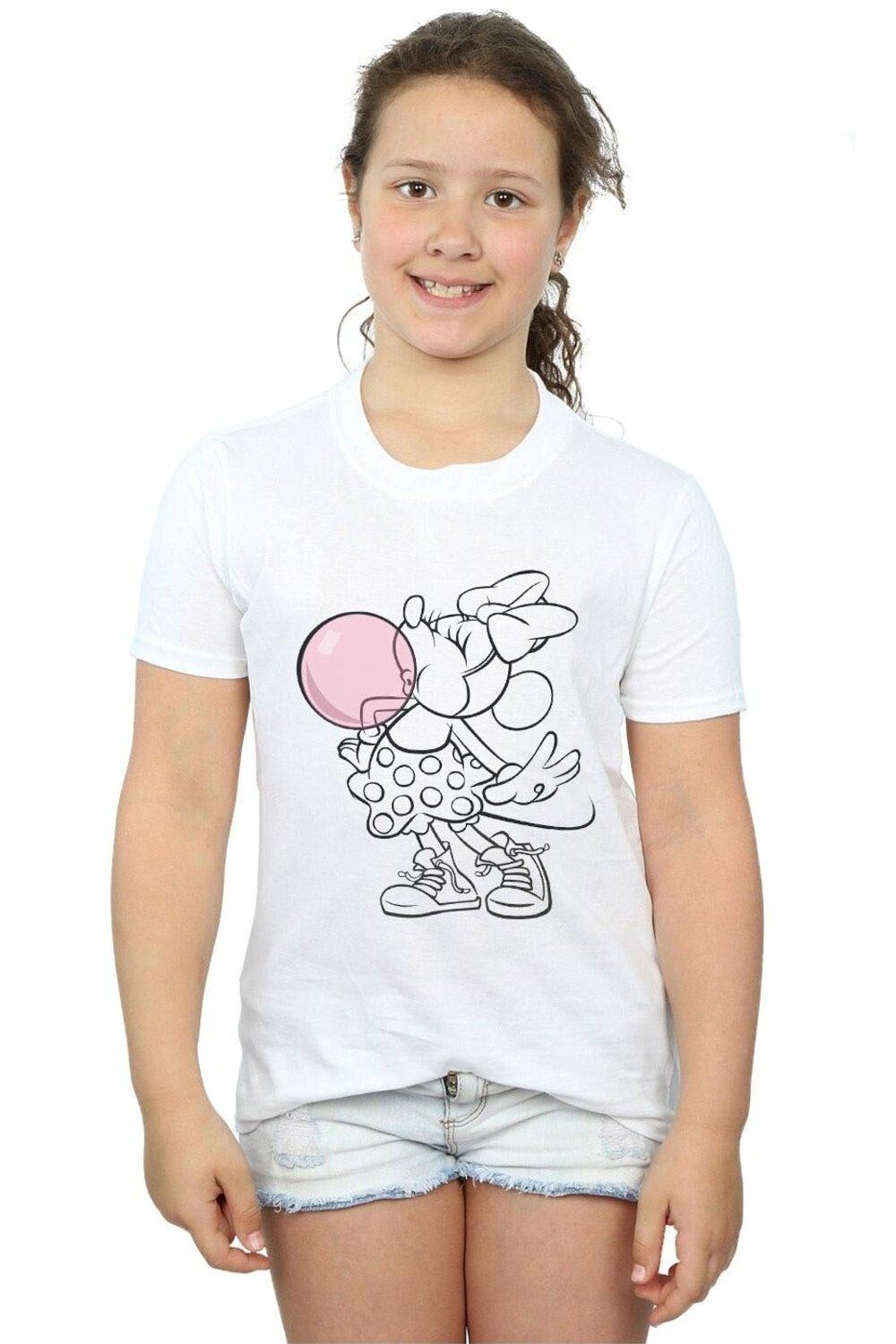 

Хлопковая футболка Minnie Mouse Gum Bubble Disney, белый